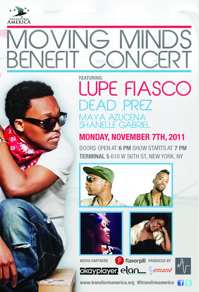 Lupe Fiasco, Dead Prez & More Perform For A Good Cause In NYC Monday Nov. 7th