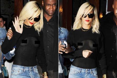 #GFTV “WTF Pic of the Week”: Rihanna Shows Off Her Breasts In NYC