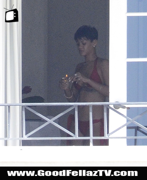 PHOTOS: Rihanna Smokes & Gets Naked In Barbados