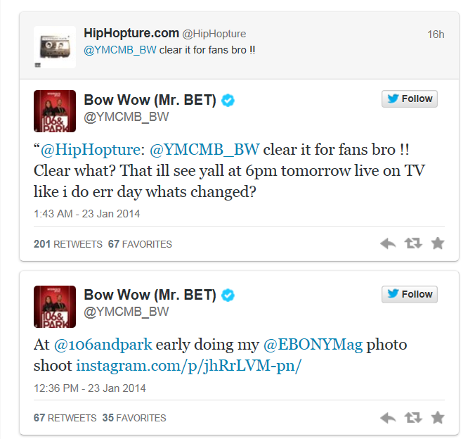 Bow Wow Tweets